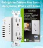 Enbrighten Z-Wave Plus Smart Receptacle, Works with Alexa